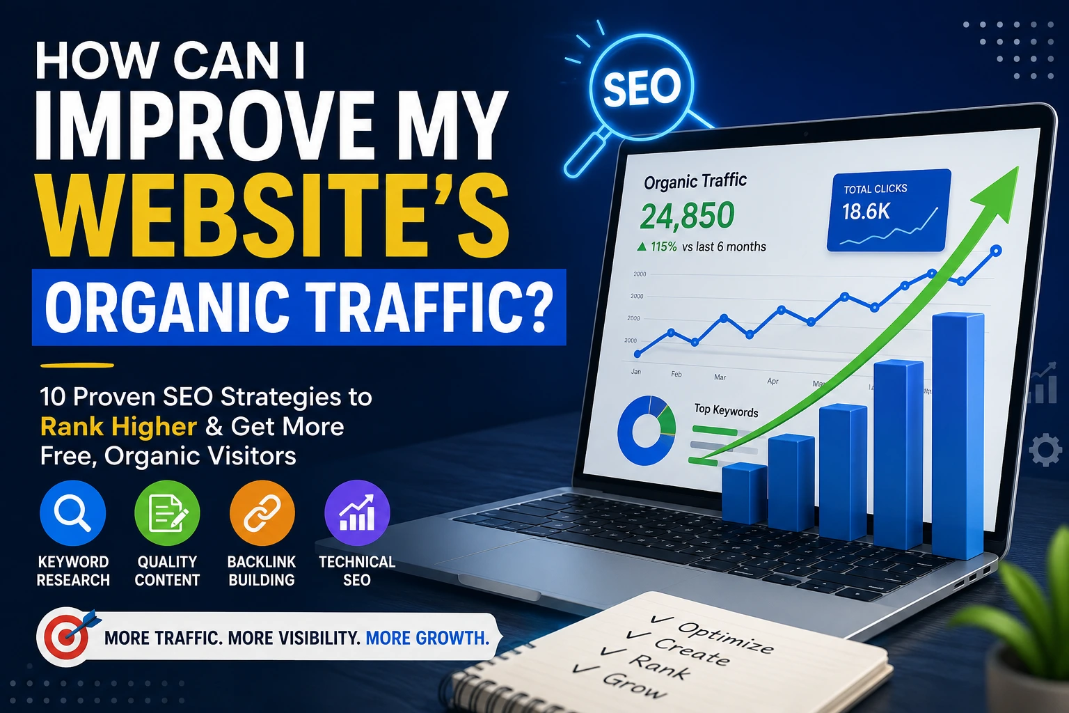 Kenneth Relox share how to improve website organic traffic.